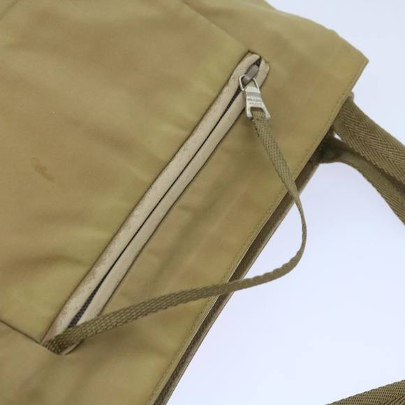 PRADA Shoulder Bag Nylon Beige Auth ac2724 - Picture 9 of 16